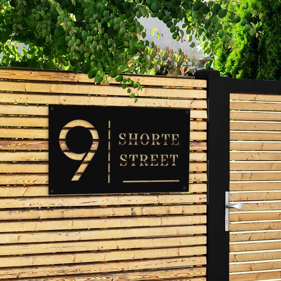 Large Address Sign in Black or White