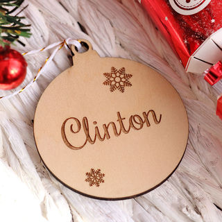 Personalised Wooden Christmas Bauble