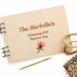 Guest Book - Pohutukawa Paua Inlay