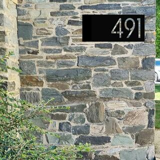 House Number Sign - Stencil Number Rectangle
